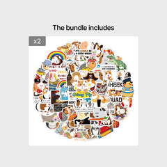 50 PCS Guinea Pig Doodle Stickers for Laptop Phone Skateboard