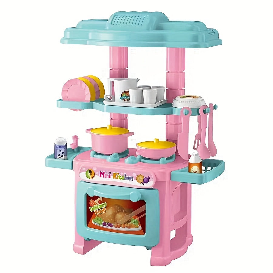 Kitchen Toy Set with Realistic Cooking Utensils Doll Accessories