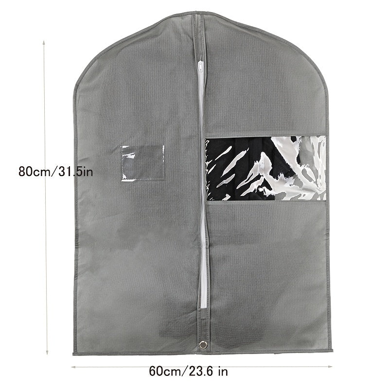 1 Pc Suit Dustproof Cover Dress Coat Storage Bag Household Zipper Hanging Bag