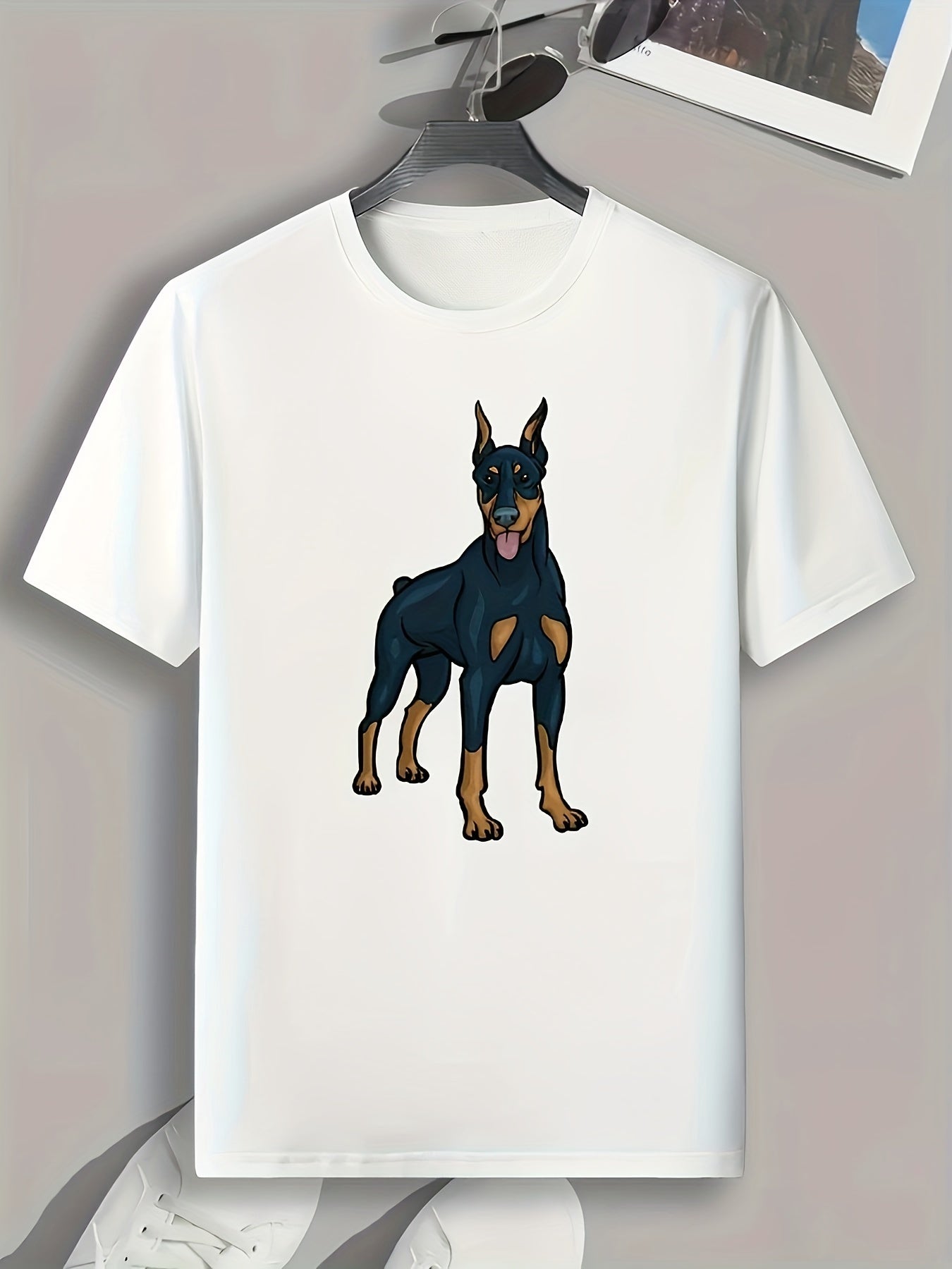 Dog Print Men's Graphic T shirt Casual Comfy Tees For Summer Mens Clothing