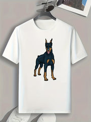 Dog Print Men's Graphic T shirt Casual Comfy Tees For Summer Mens Clothing