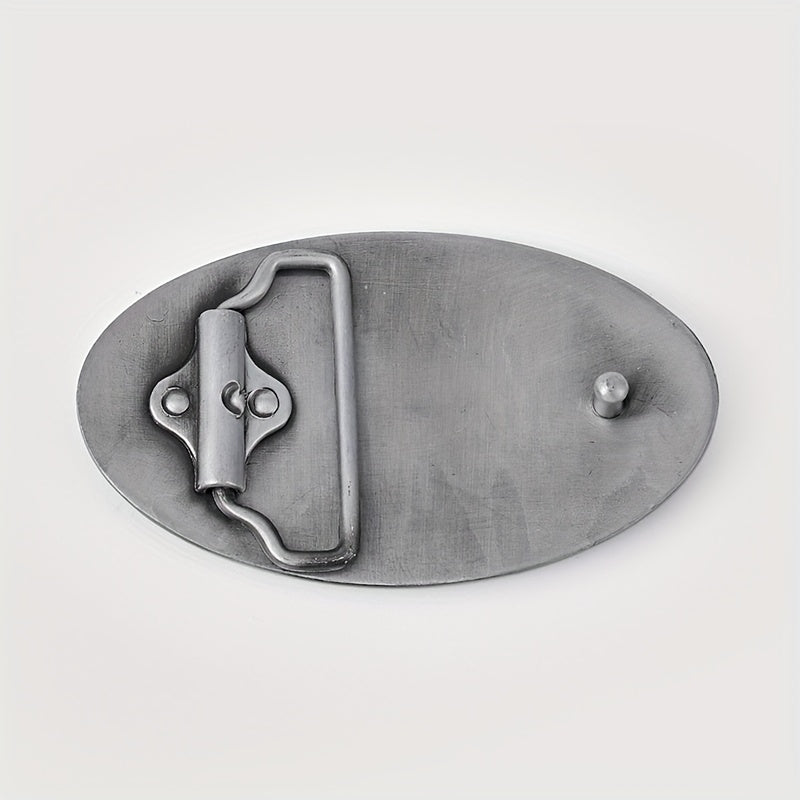 Vintage Oval Belt Buckle for Jeans, DIY Waistband Accessory