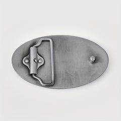 Vintage Oval Belt Buckle for Jeans, DIY Waistband Accessory