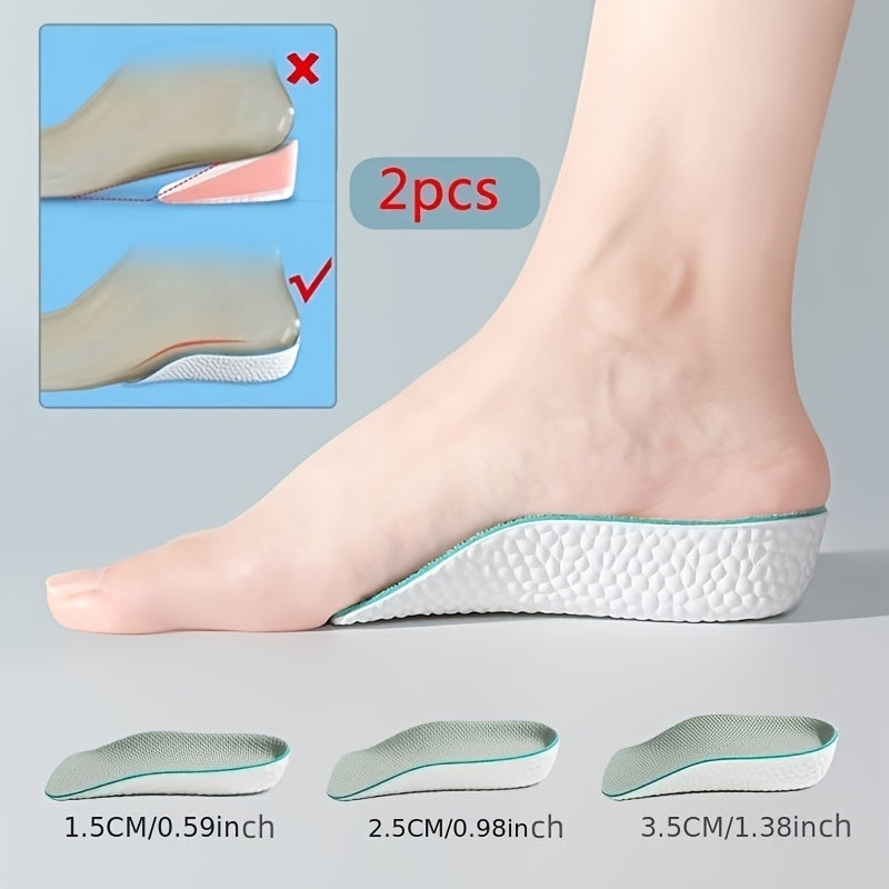 Breathable Half Insoles Heighten Heel Insert Shoe Pads Unisex Shoe Cushion