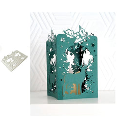 Christmas Series Metal Cutting Die - Christmas Tree Lanterns And Deer Molds