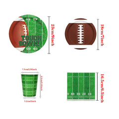 Football Party Supplies - Touchdown Plates & Napkins Set