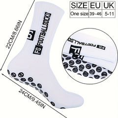 Men's Silicone Non-slip Mid-calf Football Socks