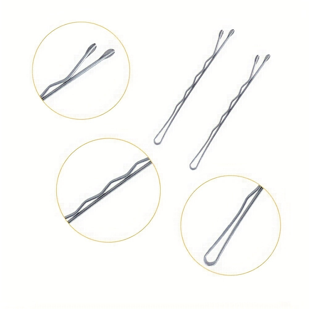 50pcs Silvery Long Bobby Pins for Thick Hair