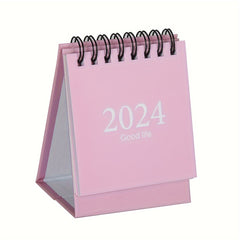 Mini Desk Calendar Aug-Dec Daily Scheduler, Double Wire Binding, Stickers