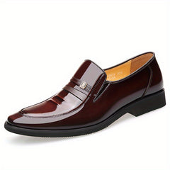 LAORENTOU Men's Pointed Toe Dress Shoes Slip On Formal Dress Shoes