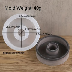 Round Resin Candle Holder Silicone Mold DIY Candle Making