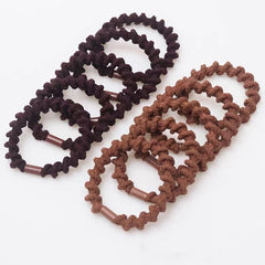 10 Pcs Girls' Elastic Hair Bands For Thick Hair Multicolor