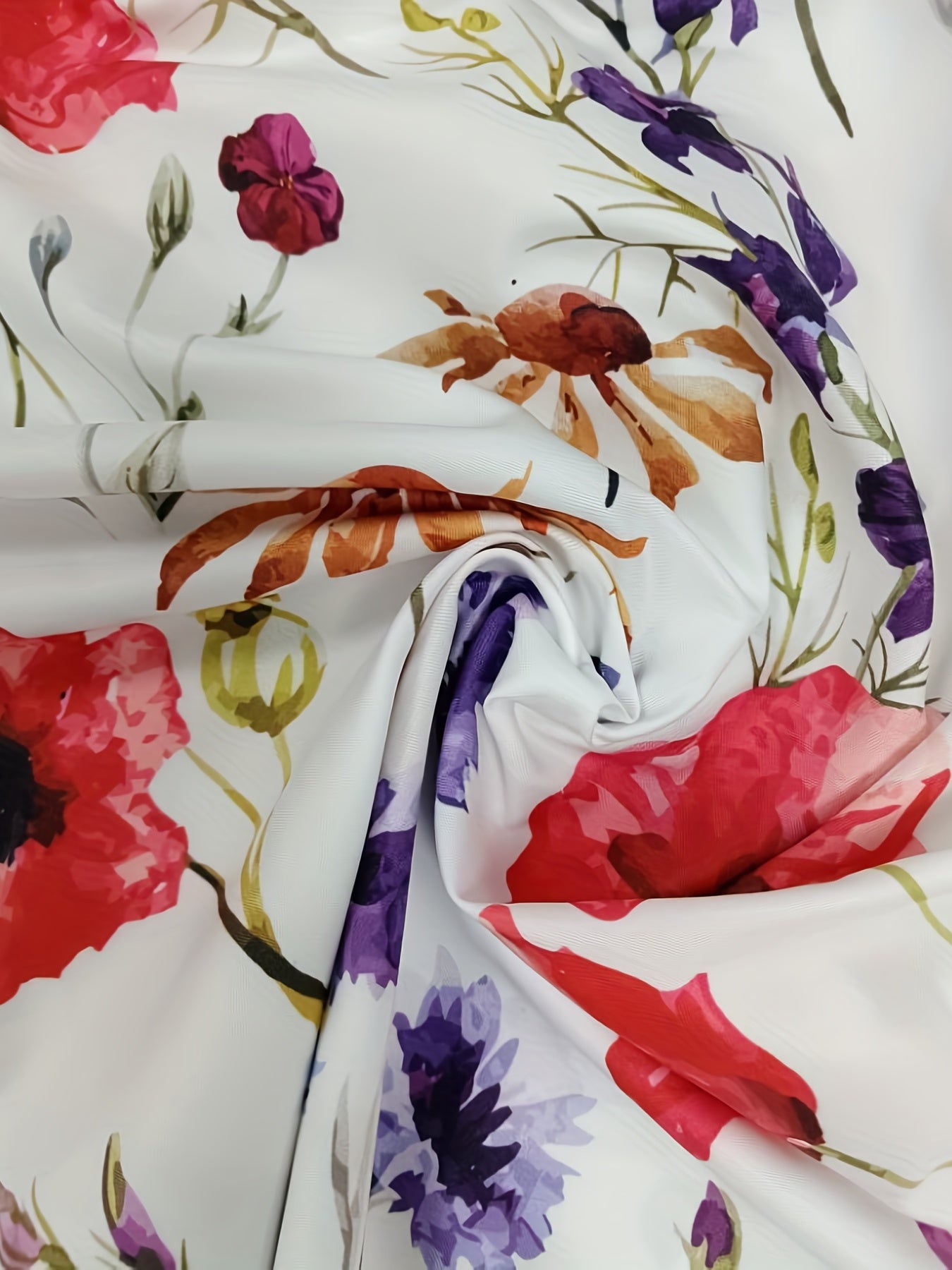  Floral Print Button Up Long Sleeve Blouse
