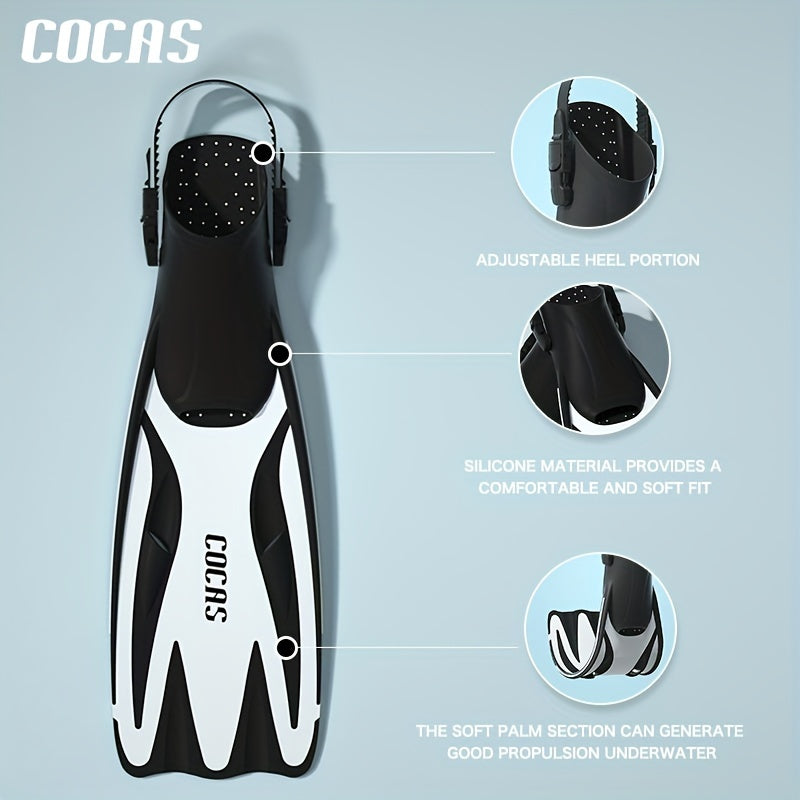 Adjustable Long Fins Silicone Fins Dive Flippers