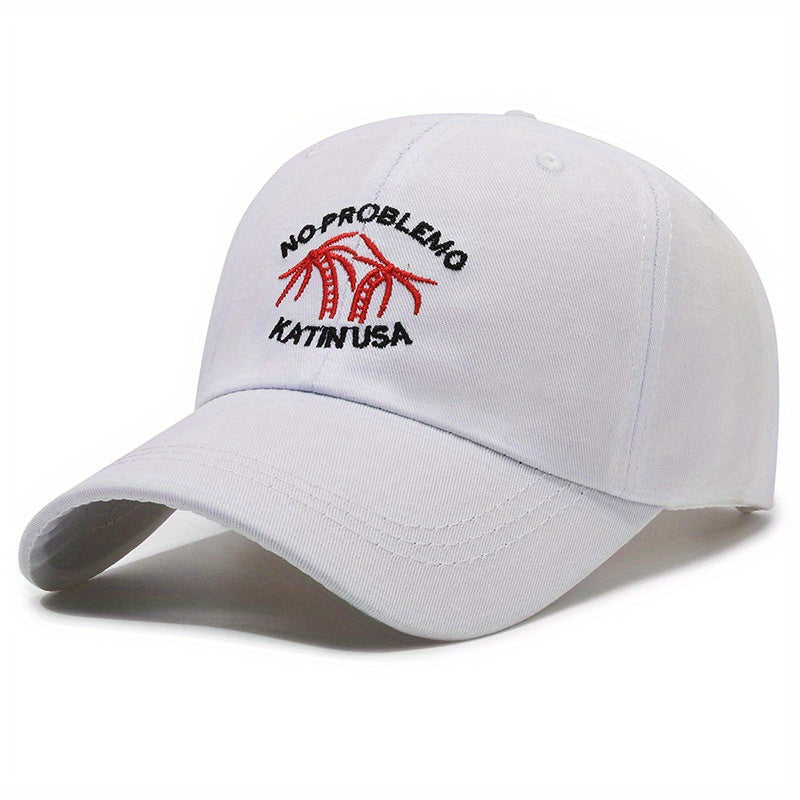 Coconut Tree Embroidered Sunblock Hat Couple Cap