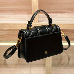 Quilted Shoulder Bag with Magnetic Closure & Detachable Strap