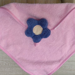 Flower Pattern Fingertip Towel Coral Fleece Quick Drying Absorbent Soft Towel