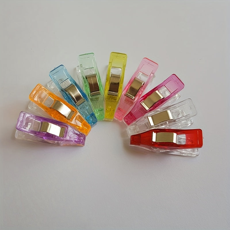 12pcs Colorful Sewing Craft Quilt Binding Clip Stainless Steel Clamp Bag