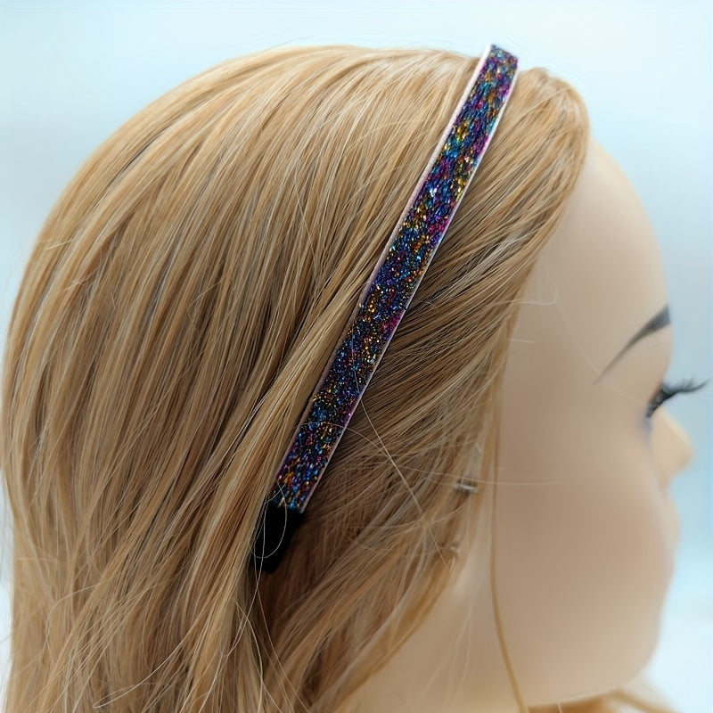 Sequin Head Hoop Glitter Hair Band Sparkling Headband Y2K Hair Accessories