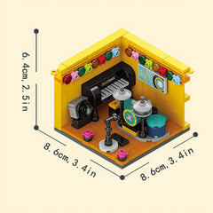 Musician Room Building Blocks DIY Mini Model Assembled Toy