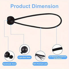 25pcs Camping Tent Elastic Strapping Rope Bungee Cable Management Strap