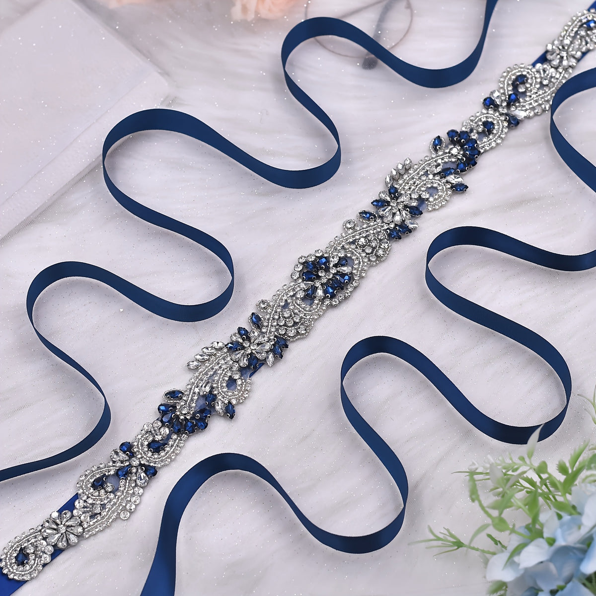 Adjustable Rhinestone Bridal Sash Vintage Style Body Chain - Wedding Accessory