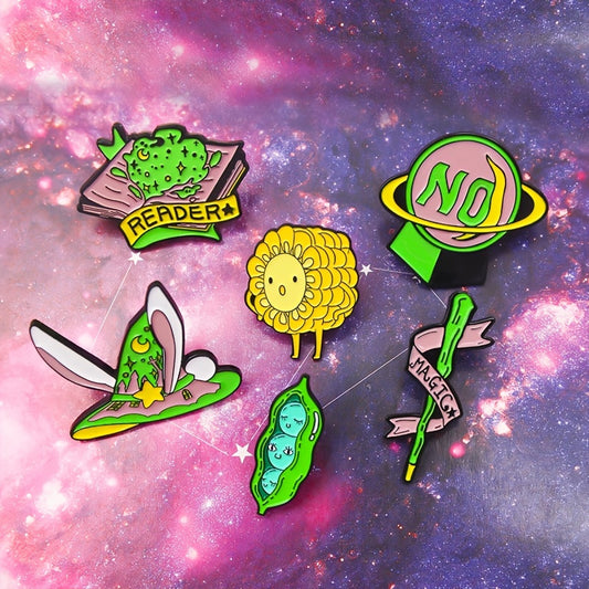 Men's Cartoon Brooch for Clothing Bags Jackets