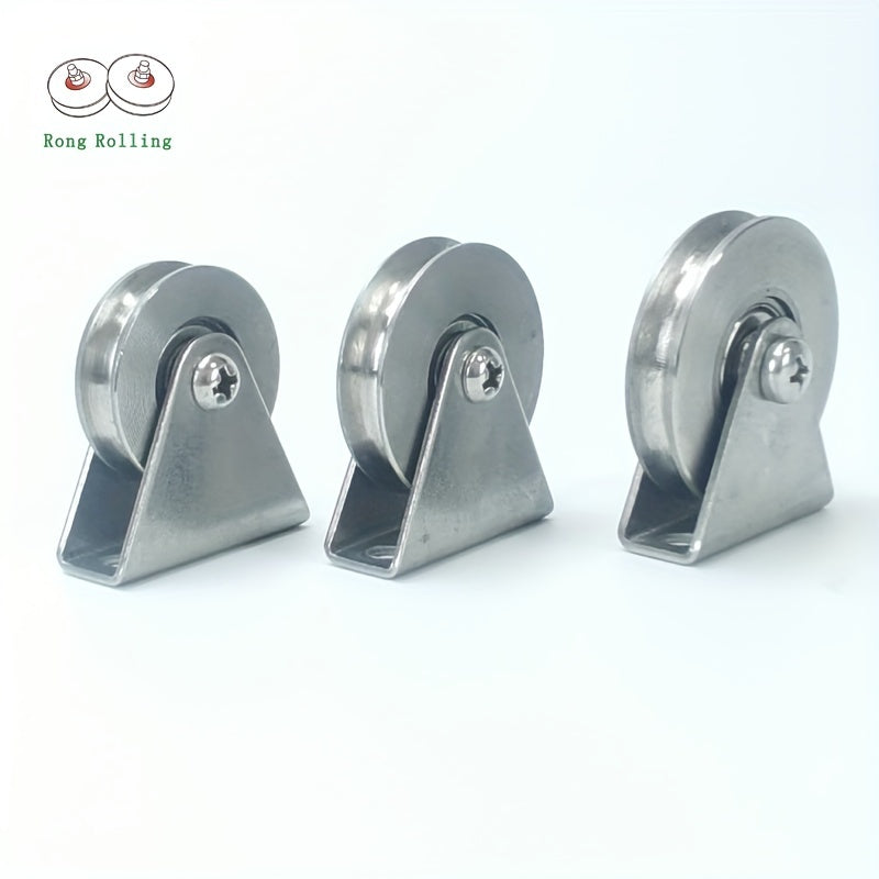 2pcs 304 Stainless Steel U Groove Rollers With Single 635ZZ Bearing