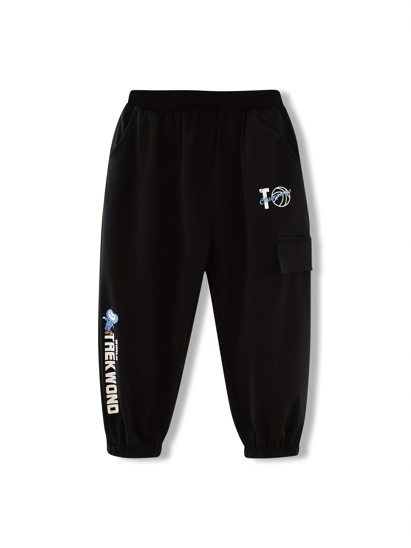 Boys Casual Letter Print Thin Comfortable Quick Drying Pants