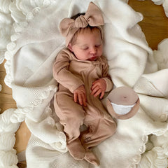 Soft Vinyl 3D Painted Sleeping Girl Reborn Baby Doll