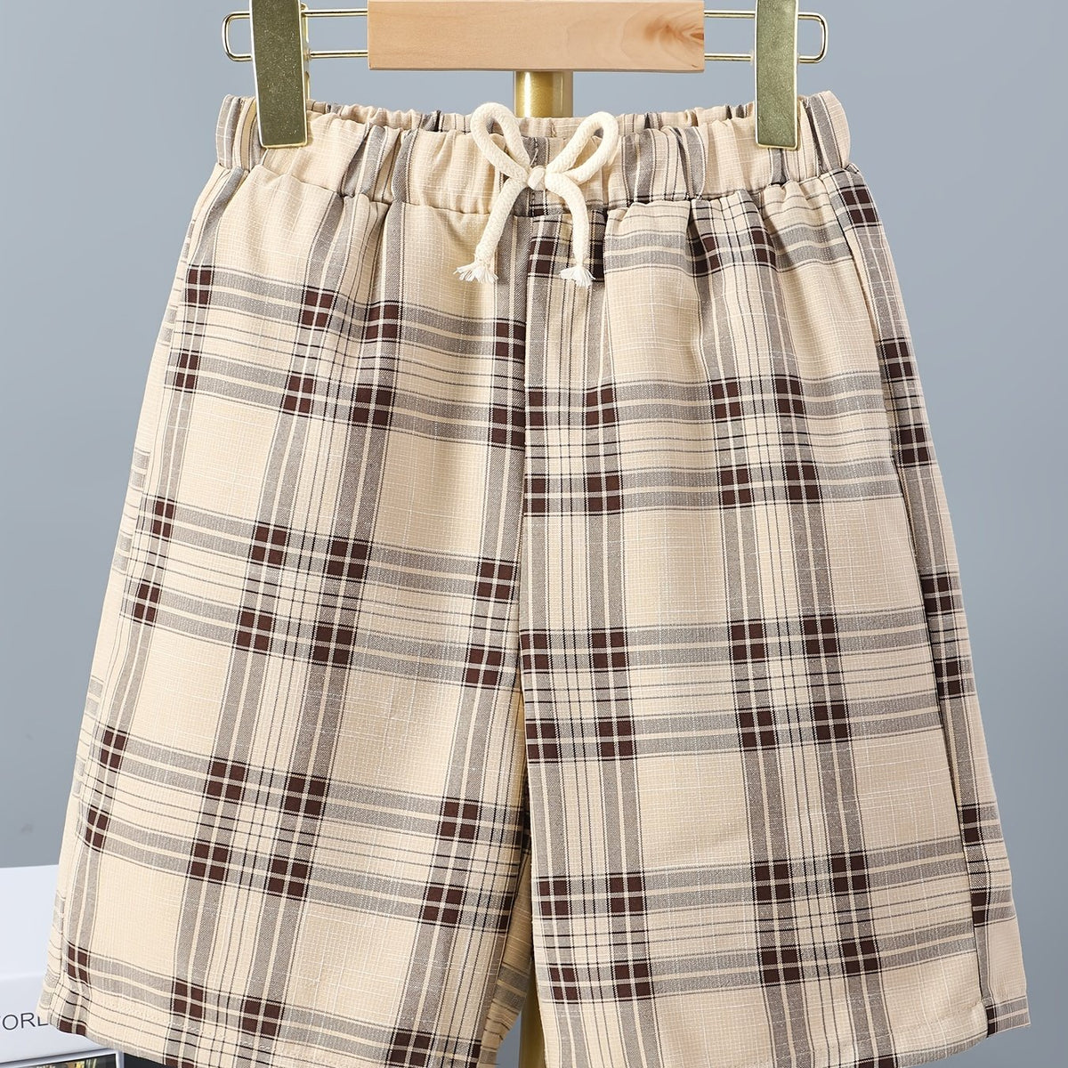 Boys Plaid Shorts Summer Kids Clothes