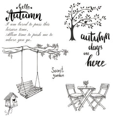 Hello Autumn & Sweet Garden Swing Clear Stamps Set