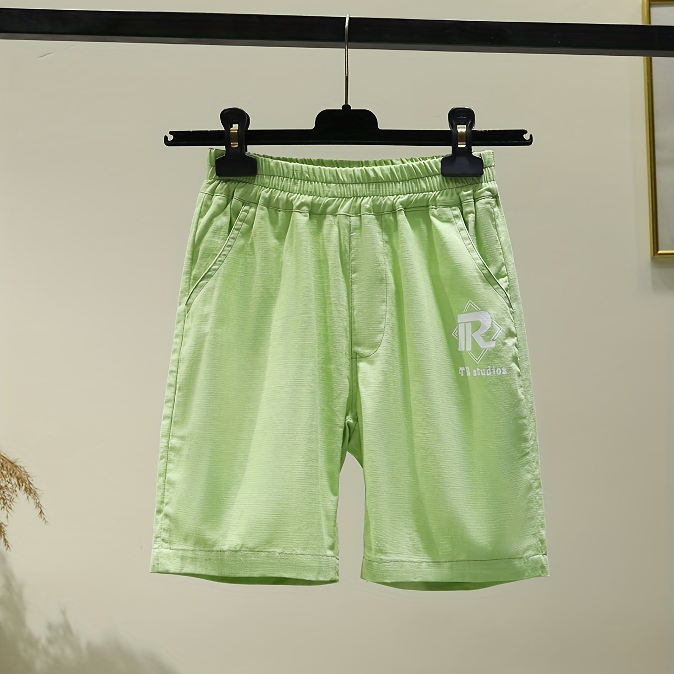 Boys Letter Print Casual Shorts - Quick Drying Elastic Waist Comfortable Summer