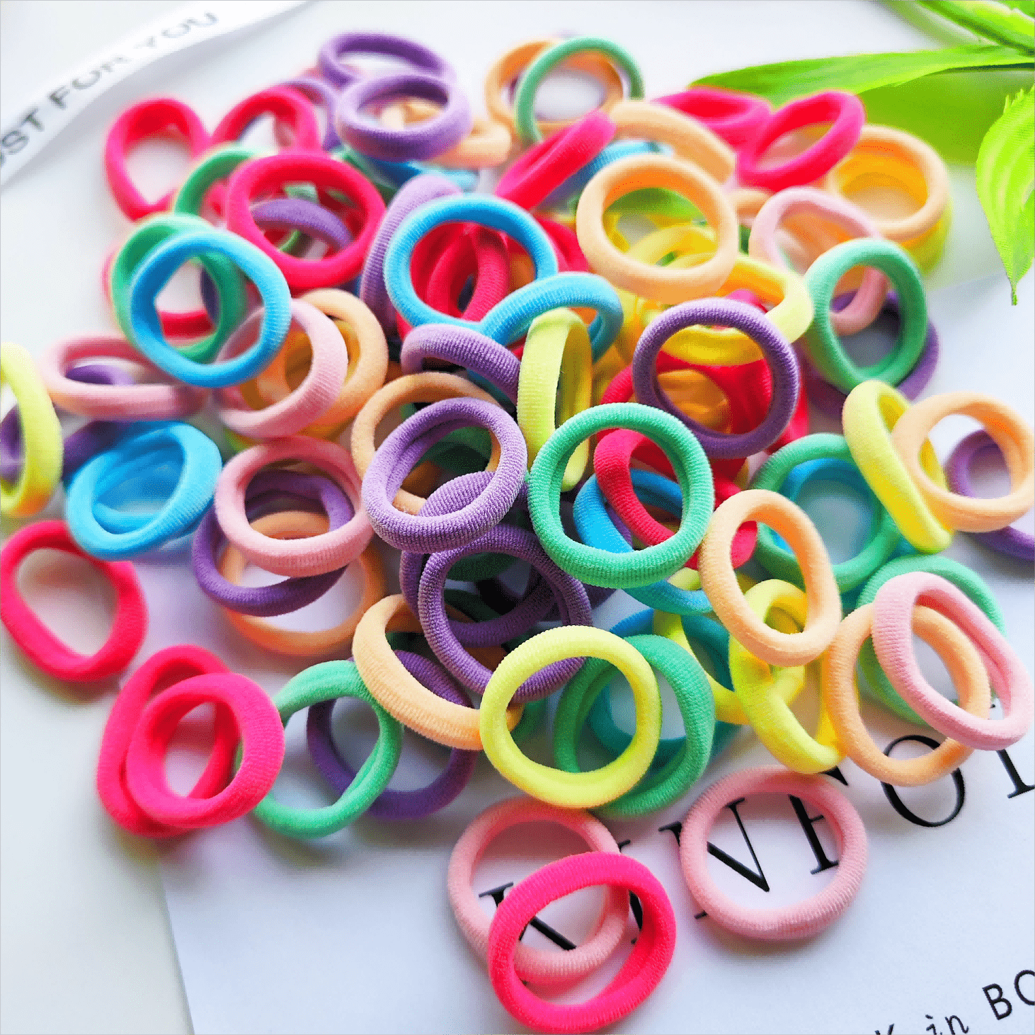 100pcs Elastic Baby Hair Rope Hair Accessories For Toddler Kids Girls