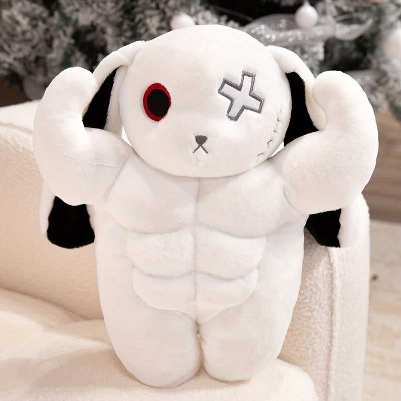 Muscle Dark Rabbit Stuffed Plush Toy for Halloween