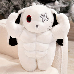 Muscle Dark Rabbit Stuffed Plush Toy for Halloween