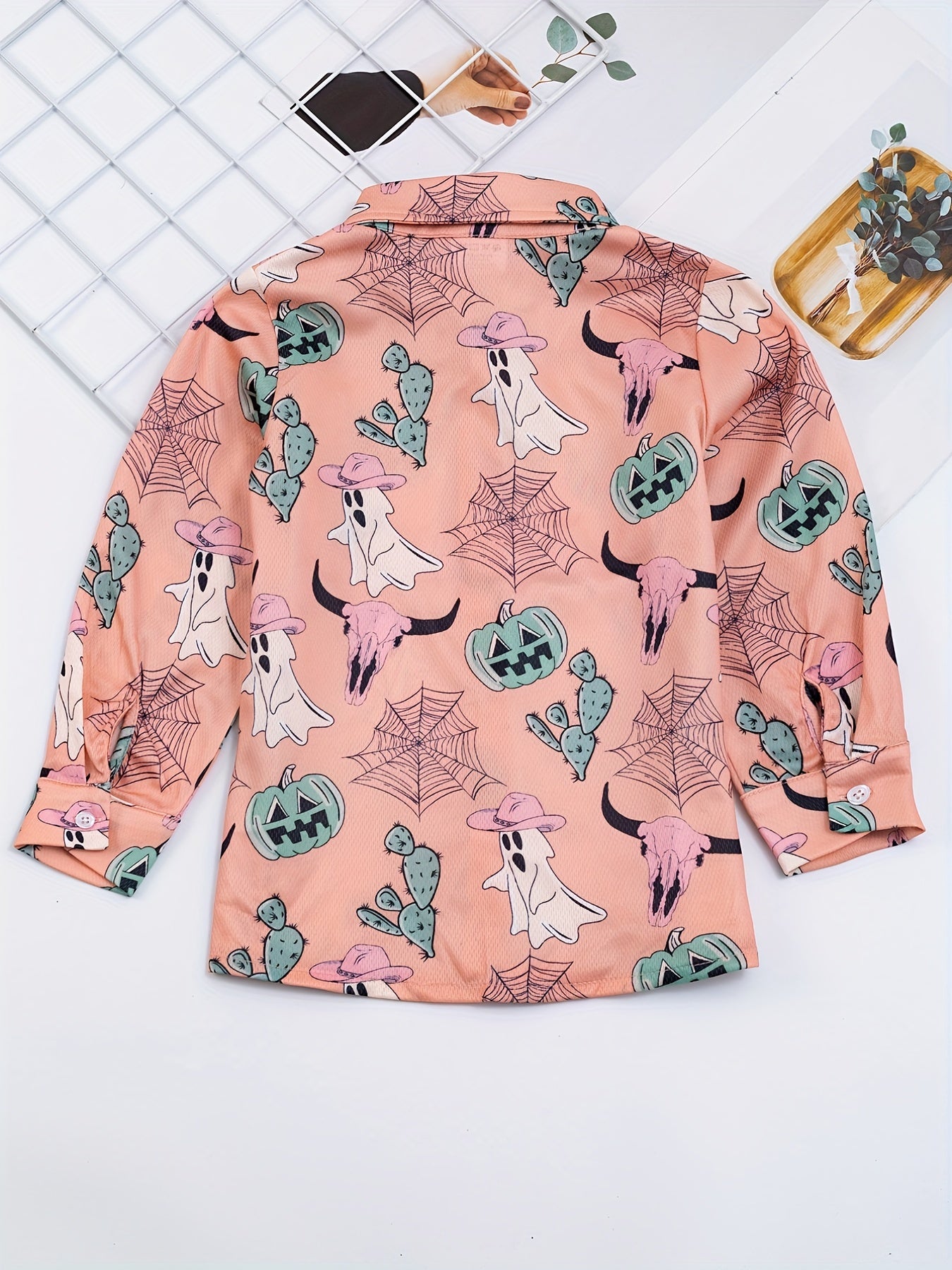 Boys Bull Cactus Striped Short Sleeve Button Down Shirt Casual Summer Clothes