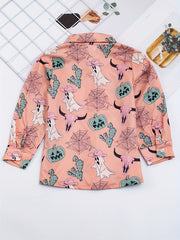 Boys Bull Cactus Striped Short Sleeve Button Down Shirt Casual Summer Clothes