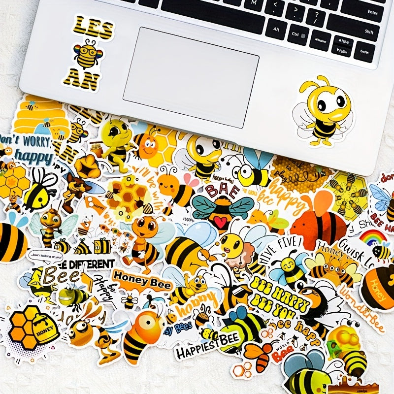 50 Bee Waterproof Decorative Stickers Insect Animal Art Decals