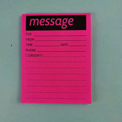 Sticky Note Phone Message Pad Colored Fluorescent Notebook