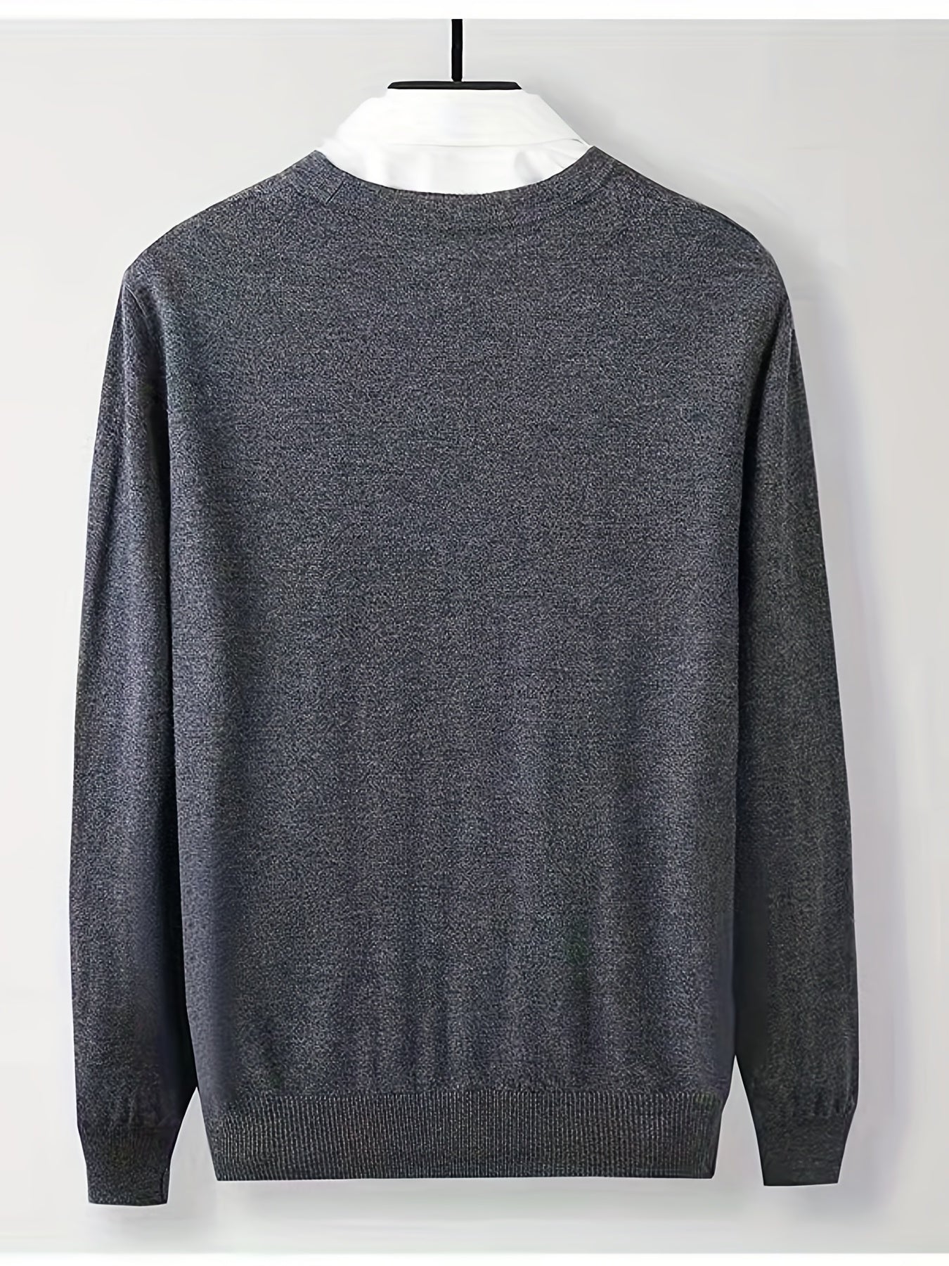 Woolen V-neck Button Up Cardigan for Men