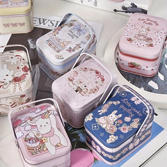 Christmas Rabbit Candy Box Tin Case Wedding