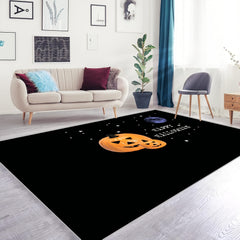 Pumpkin Pattern Carpet Halloween Gothic Floor Rug Machine Washable Anti Stains