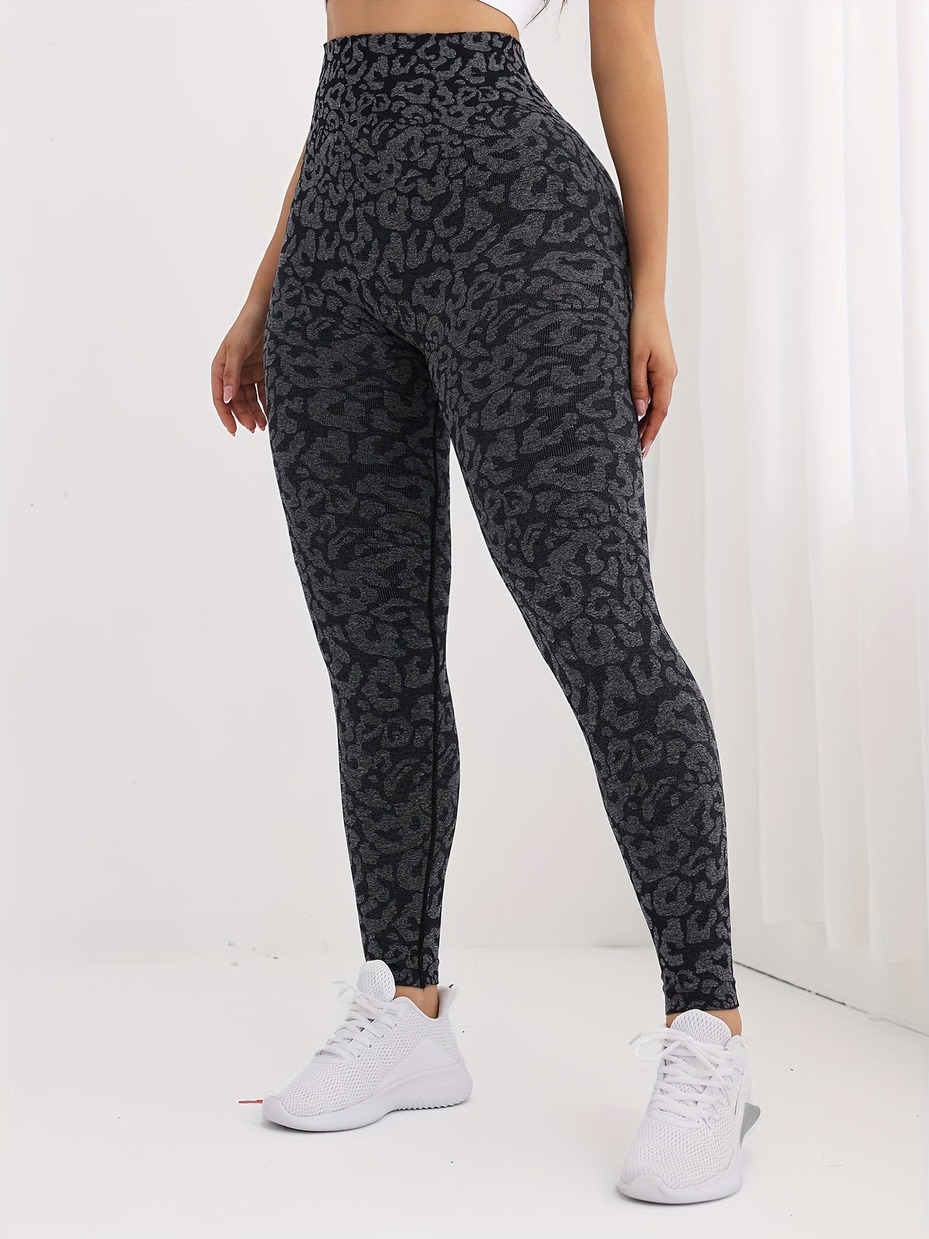Leopard Print Seamless Hip Lifting Yoga Pants High Stretch