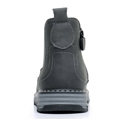 Boy's Side Zipper Ankle Boots Comfy Non Slip Casual Shoes