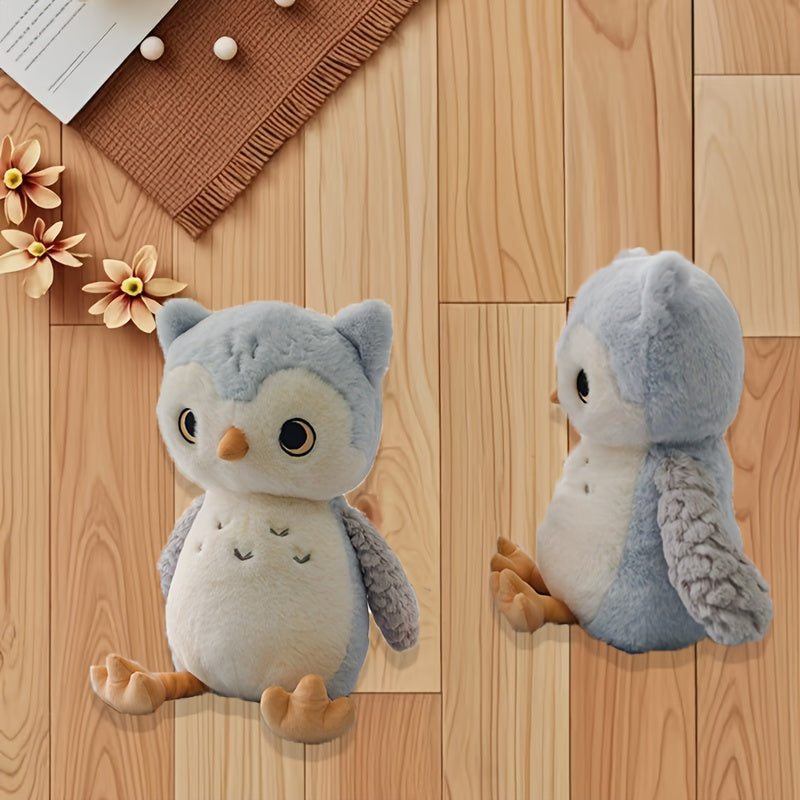 11.81in Owl Plush Light Gray - Perfect for Christmas & Halloween
