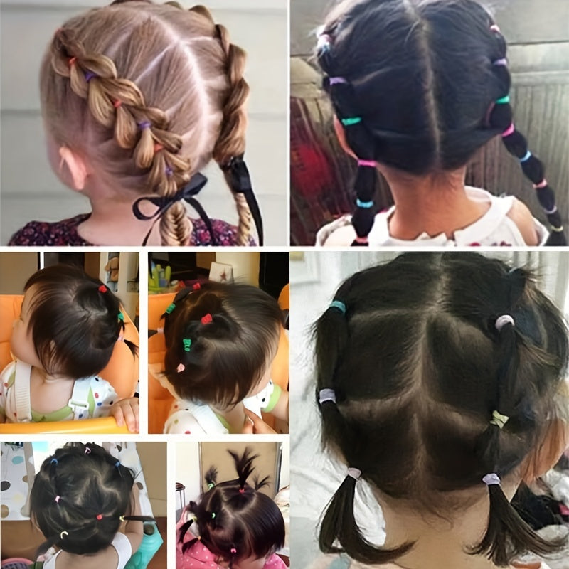 500pcs Transparent Elastic Rubber Band Ponytail Holder Hair Styling Tool