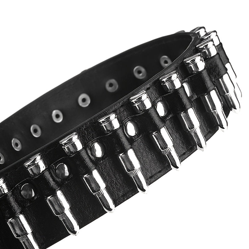 Rivet Bullet Belt Men's Punk Style Clothing Accessory
