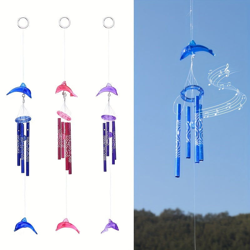 Metal Tube Dolphin Wind Chimes Wedding Decoration