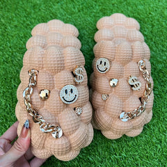 Men's Slip On Platform Bubble Slides Indoor House Slippers